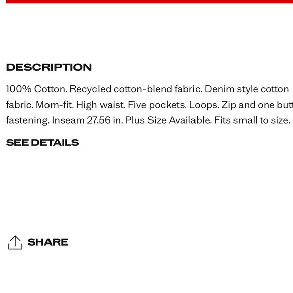 Mango High Waist Mom Fit Jeans Size 22 NWT - Picture 11 of 11